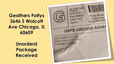 Geathers Fottys 3646 S Wolcott Ave Chicago IL 60609 Package .